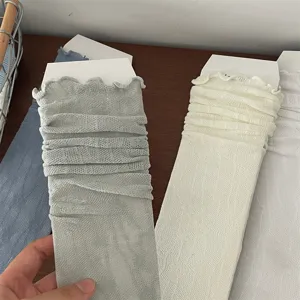 Süße japanische Spitzen-Wadenstrümpfe, atmungsaktive Mesh-Stulpen für den Alltag.