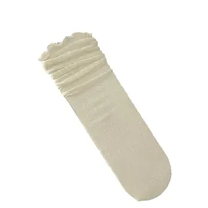Süße weiße Spitzen Socken im Ballett Stil mit atmungsaktivem Mesh JK Stulpen Strümpfe
