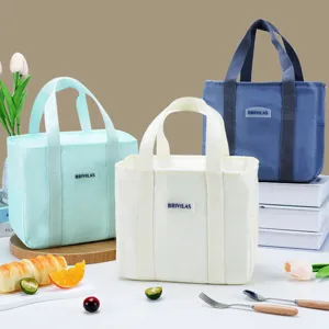 Portable Insulated Lunch Bag Waterproof Thermal Bento Box Cooler Tote Bag For Office Work Picnic Travel