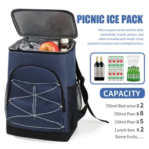 Cooler backpack large capacity insulated waterproof picnic bag for travel and daily use.