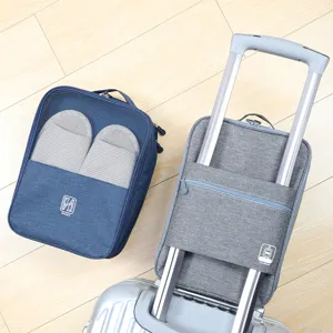 Travel Shoe Bag Foldable Luggage Storage Pouch Waterproof Oxford Cloth Portable Footwear Organizer For Trip