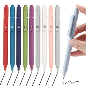 Colorful retractable gel pens set with smooth quick dry black ink for office and school writing.