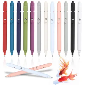 Retractable Gel Pen Morandi Color Fine Point Quick Drying Ink Ballpoint Pens For School Office Writing