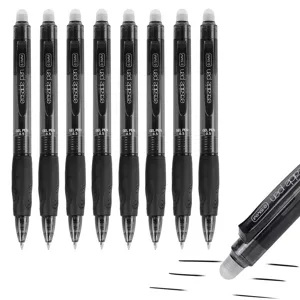 Retractable erasable gel pens 0.5mm black ink smooth writing smooth student stationery set