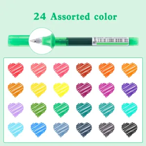 penna a sfera liquida 24 colori assortiti dettaglio con inchiostro ad asciugatura rapida campioni