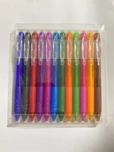 12-color erasable gel pens set in clear box colorful student stationery writing supplies
