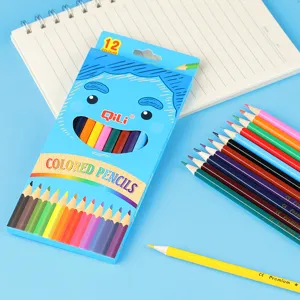 12 colors colored pencils set wooden hexagonal drawing pencils for student art painting
