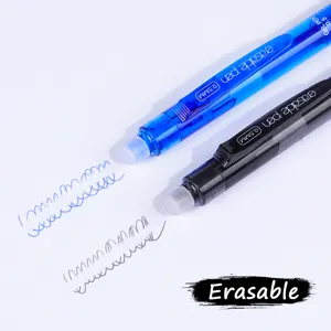 Erasable gel pens set with 0.5mm fine point, smooth writing and easy wiping for daily use.