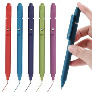Morandi colored retractable gel pens set for students, smooth writing fine point pens.