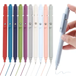 Morandi retractable gel pens set, smooth 10-color rollerball pens for students writing.