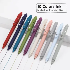 Morandi colored retractable gel pens set of 10 smooth writing fine point pens for daily use