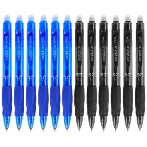 Erasable gel pens set 0.5mm black blue ink smooth writing friction erasable pens for school