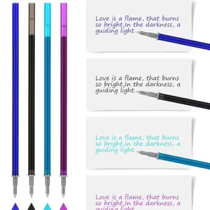 Set di ricariche per penna gel cancellabile con punta da 0,7 mm in vari colori vivaci.