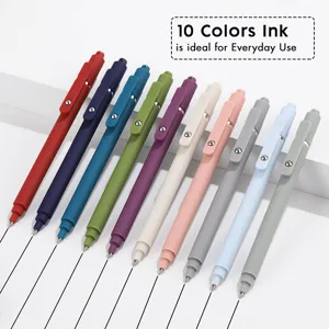 Morandi Retractable Gel Pens 10 Colors Set Smooth Writing Student School Office Supplies