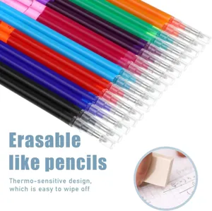 Set di ricariche per penna gel cancellabile colorata con inchiostro termosensibile per ufficio.