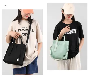 Stylish canvas shoulder bag for women, versatile large capacity tote and crossbody bag for daily use.