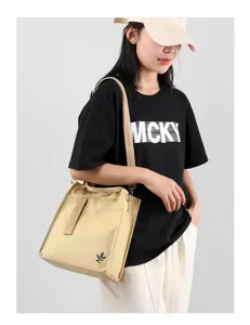 Canvas shoulder bag for women, casual crossbody tote bag with large capacity, daily use.