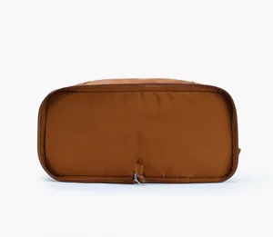 Brown minimalist travel packing cube lightweight luggage bag for short trips gym use.