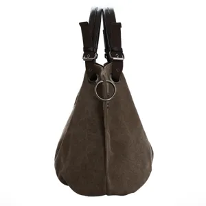 Women's Retro Large Capacity Canvas Tote Bag Casual Fashion Shoulder Crossbody Bag Multifunctional Handbag