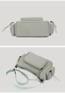 Bolso bandolera de nailon con múltiples bolsillos para el día a día y los viajes.