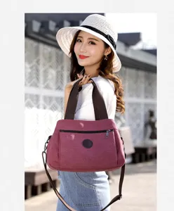 Canvas shoulder bag for women casual tote handbag with top handle and crossbody strap