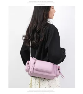Bolso cruzado informal de nailon con múltiples bolsillos para mujer, elegante.