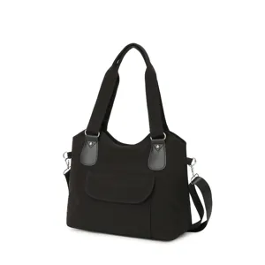 Black nylon casual women shoulder bag versatile waterproof handbag minimalist crossbody bag