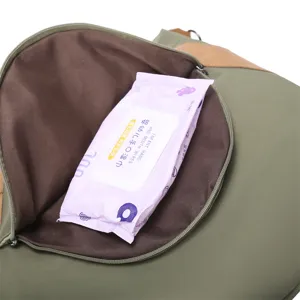 Vintage large capacity nylon shoulder crossbody bag with zipper pocket and spacious interior design
