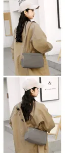 Casual canvas crossbody shoulder bag for women, stylish daily commute travel handbag.