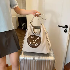 2025 nouveau sac bandouliere femme en toile decontracte polyvalent tendance avec motif de lettres