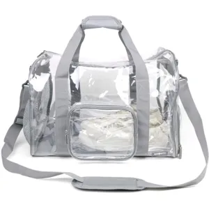 Borsa Tote da Viaggio in PVC Trasparente Impermeabile Borsa a Mano Sportiva da Palestra Grande Capacità Borsa da Bagaglio Chiara Per Esterno Donna Uomo