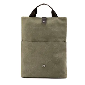 Men canvas shoulder bag casual tote versatile large capacity document business bag green