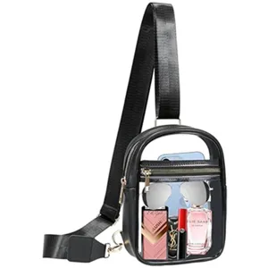 Men Transparent PVC Chest Bag Waterproof Casual Travel Crossbody Sling Bag Mini Outdoor Sports Waist Bag