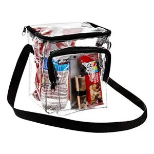 Sac à Lunch Transparent en PVC Sac Bandoulière Étanche Sac de Rangement Polyvalent Pour Voyage Quotidien