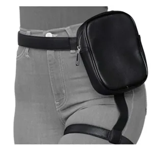 Femme Mode PU Cuir Sac Banane Multifonctionnel Tactique Sac de Jambe Sangles Réglables Décontracté Extérieur Sac de Taille