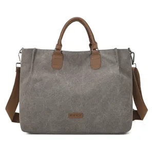 Large Capacity Canvas Tote Bag For Women Casual Simple Crossbody Bag Work Commute Handbag Fashion Shoulder Bag