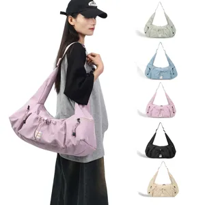 Large capacity shoulder bag casual hobo crossbody bag stylish commuter travel fitness