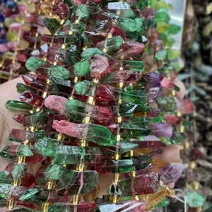 Fili di perle minerali grezze e irregolari in pietra di cristallo naturale per accessori fai da te