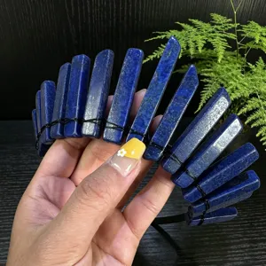Natural crystal crown headband lapis lazuli wire wrapped tiara fashion women hair accessory