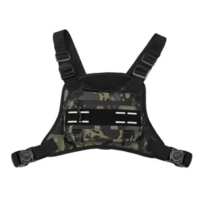 Men's Tactical Chest Bag Oxford Cloth Multi-Function Training Vest Bag Sports Fitness Bag Outdoor Travel Backpack
