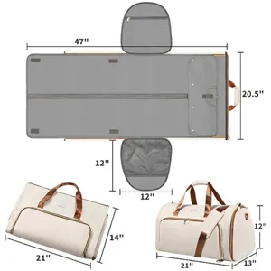 Convertible garment travel bag duffel suit carrier weekender bag for men and women luggage.
