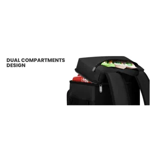 Dual compartment insulated cooler backpack with waterproof design for outdoor travel and daily lunch.