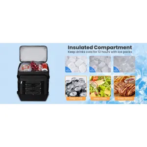 Insulated cooler backpack oxford cloth leakproof thermal bag for outdoor travel picnic food