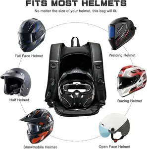 Waterproof motorcycle helmet backpack large capacity riding travel bag for men and women