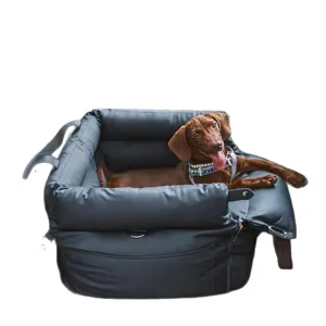 Seggiolino auto impermeabile per cani in viaggio, comodo letto rialzato per animali domestici.