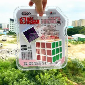 Speed cube puzzle toy set 3x3 magic cube in blister pack for brain training and fun