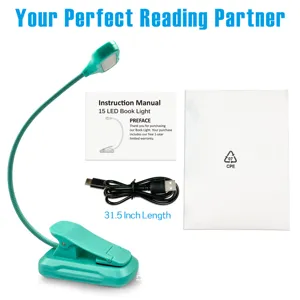 LED Clip Book Light Eye Protection Reading Lamp USB Rechargeable Desk Lamp Detail View