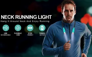 Draagbare LED Nek Hardlooplamp Oplaadbare Handsfree Leeslamp voor Buiten Sport en Reizen