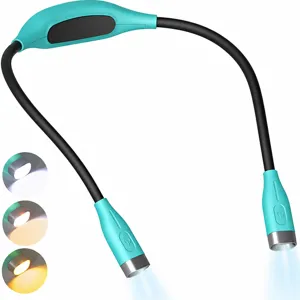 Portable LED Neck Reading Light With Multi Color Temperature For Reading Camping