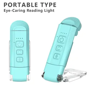 Tragbare LED Leselampe, augenschonendes USB wiederaufladbares Klemmlicht für Buchlesen.